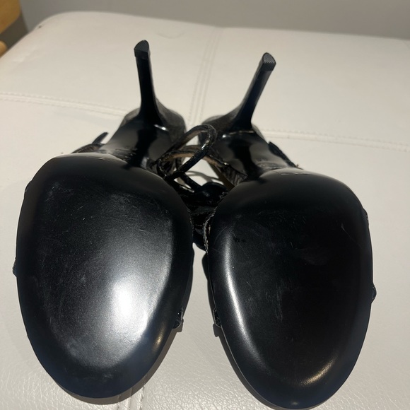 Aerin black Slingback with black roses size 8.5 - Picture 3 of 4